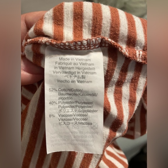 XS Madewell Ruffle-Sleeve Tee in Stripe - Picture 8 of 10